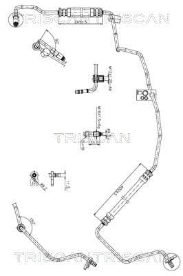 Furtun hidraulic, sistem de directie TRISCAN 8516 28011