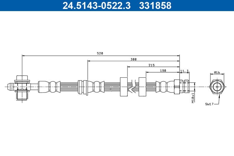 Furtun frana ATE 24.5143-0522.3
