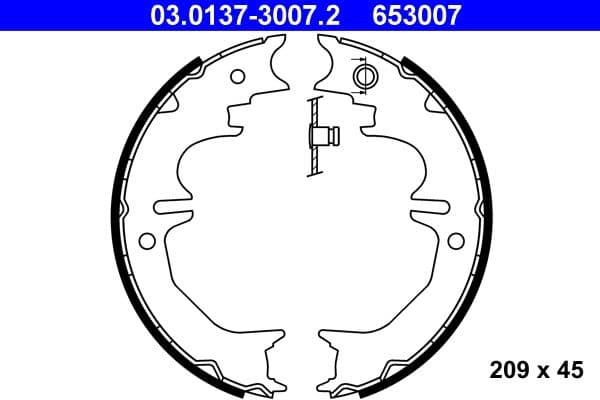 Set saboti frana, frana de mana ATE 03.0137-3007.2