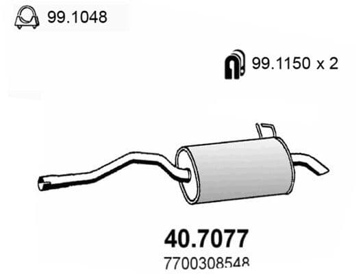 Toba esapament finala ASSO 40.7077