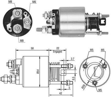 Solenoid, electromotor MAGNETI MARELLI 940113050526