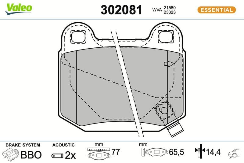 set placute frana,frana disc VALEO 302081