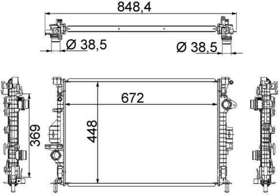 Radiator, racire motor MAHLE BEHR CR 1748 000S