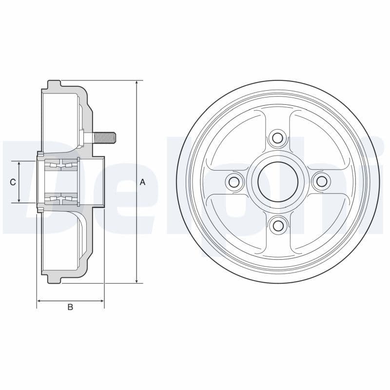 Tambur frana DELPHI BFR567