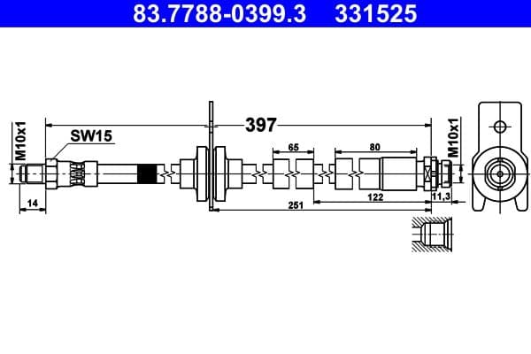 Furtun frana ATE 83.7788-0399.3