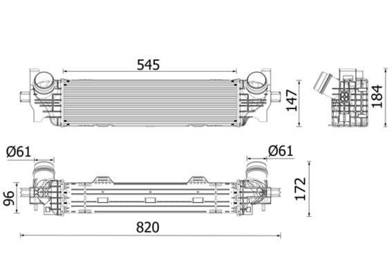 Intercooler, compresor MAHLE BEHR *** PREMIUM LINE *** CI 660 000P