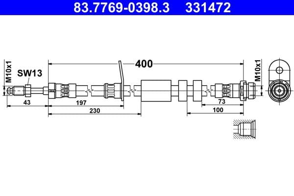 Furtun frana ATE 83.7769-0398.3