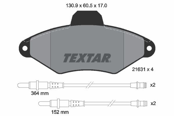 set placute frana,frana disc TEXTAR 2163102
