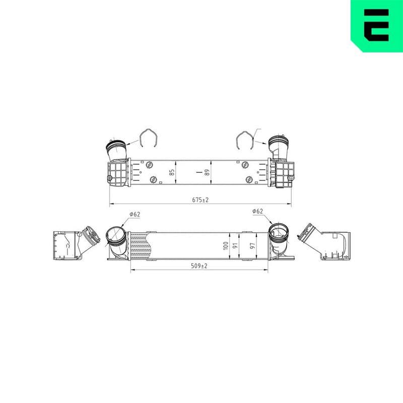Intercooler, compresor ERA 672075