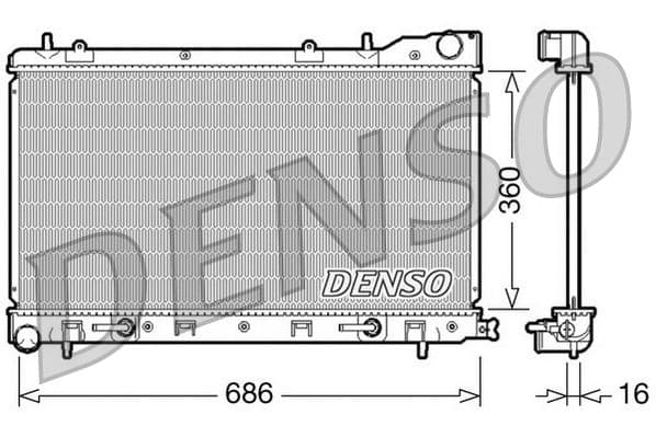 Radiator, racire motor DENSO DRM36001