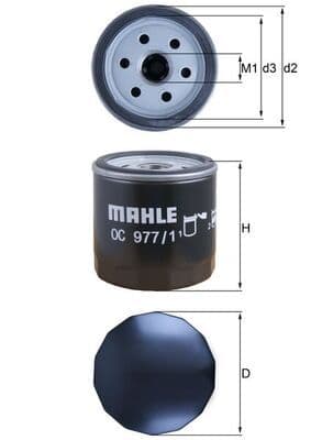 Filtru ulei MAHLE OC 977/1