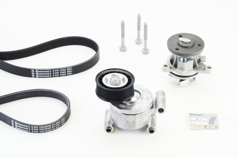 Pompa apa + Set curea transmisie cu caneluri CONTINENTAL CTAM 6PK1306WP2
