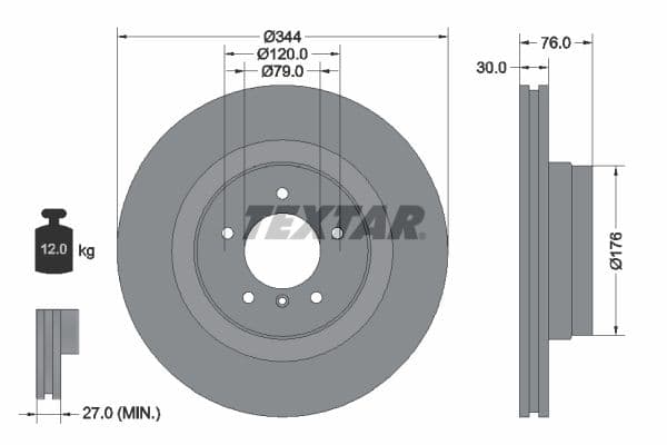 Disc frana TEXTAR PRO 92185103