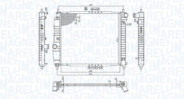 Radiator, racire motor MAGNETI MARELLI 350213891000