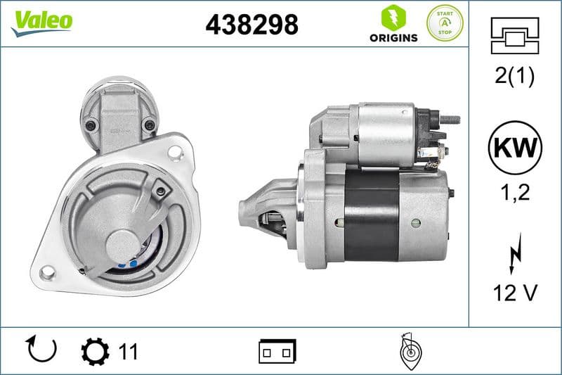 starter VALEO ORIGINS NEW STOP&START OE TECHNOLOGY 438298
