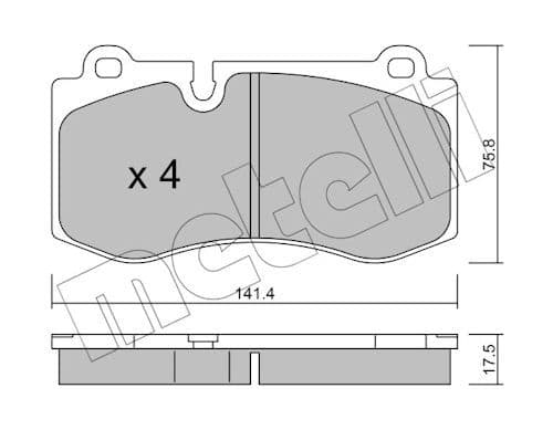 set placute frana,frana disc METELLI 22-0669-0