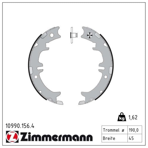 Set saboti frana, frana de mana ZIMMERMANN 10990.156.4