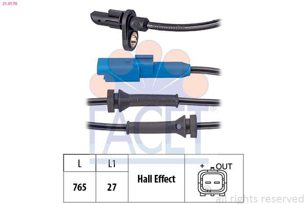 senzor,turatie roata FACET Made in Italy - OE Equivalent 21.0170