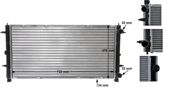 Radiator, racire motor MAHLE BEHR CR 398 000S