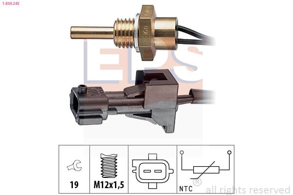 senzor,temperatura lichid de racire EPS Made in Italy - OE Equivalent 1.830.245