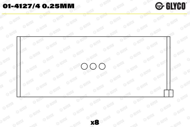 Cuzinet bielă GLYCO 01-4127/4 0.25mm