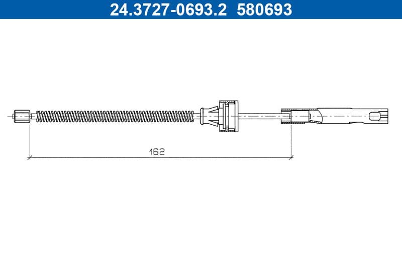 Cablu, frana de parcare ATE 24.3727-0693.2
