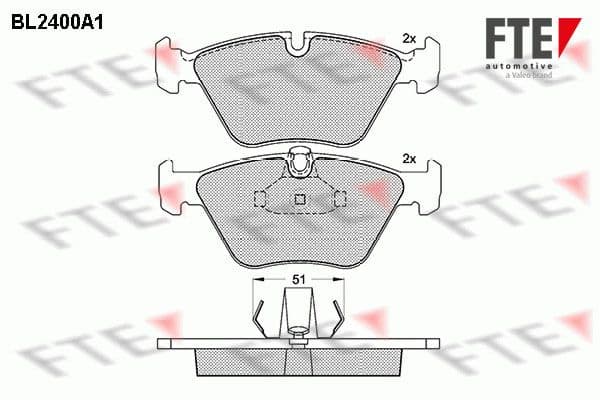 set placute frana,frana disc FTE 9010720