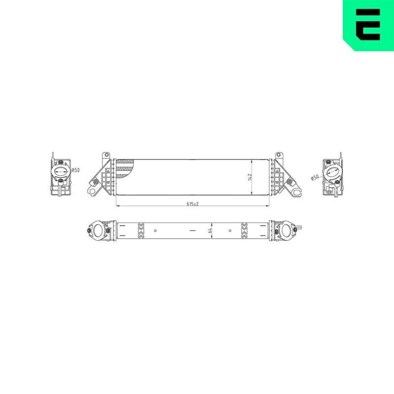 Intercooler, compresor ERA 672035