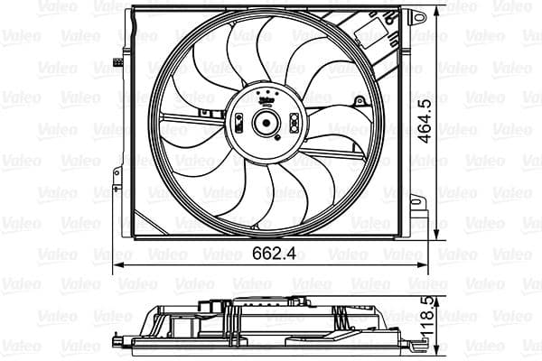 Ventilator, radiator VALEO 696881