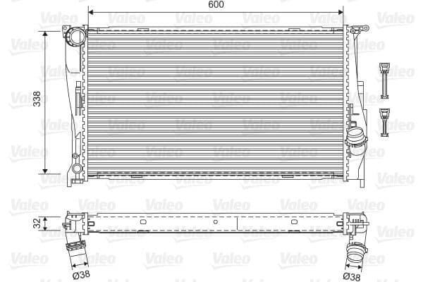 Radiator, racire motor VALEO 701601