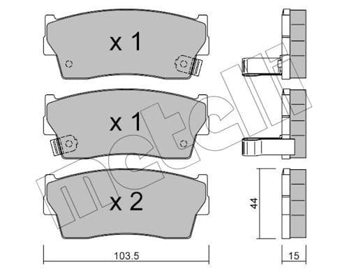 set placute frana,frana disc METELLI 22-0116-0