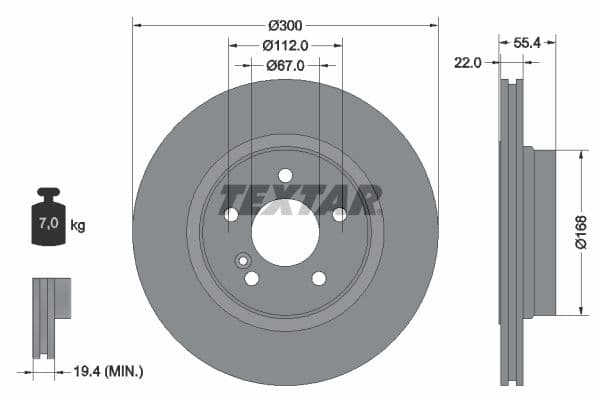 Disc frana TEXTAR PRO 92176203