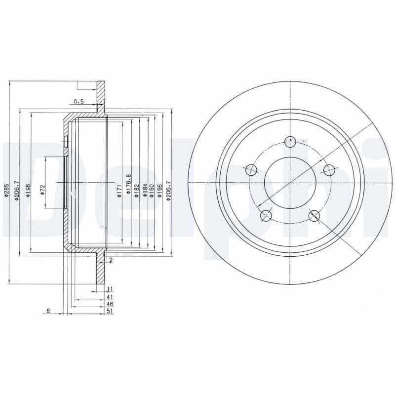 Disc frana DELPHI BG3073