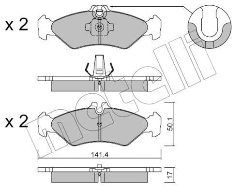 set placute frana,frana disc METELLI 22-0571-0