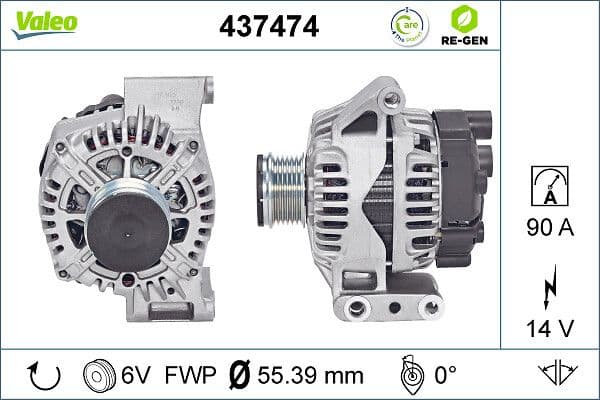 Generator / Alternator VALEO RE-GEN REMANUFACTURED 437474