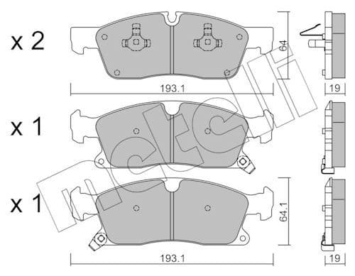 set placute frana,frana disc METELLI 22-0927-0