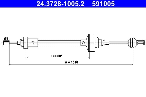 Cablu ambreiaj ATE 24.3728-1005.2