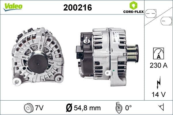 Generator / Alternator VALEO CORE-FLEX 200216