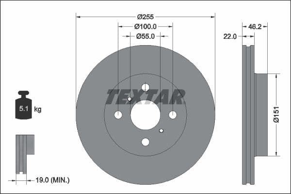 Disc frana TEXTAR PRO 92344803