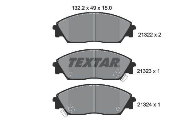 set placute frana,frana disc TEXTAR 2132201