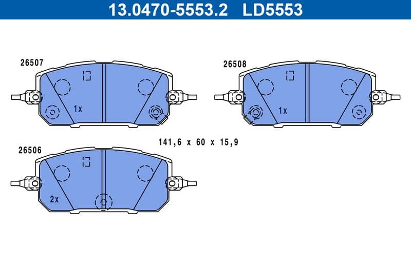 set placute frana,frana disc ATE Ceramic 13.0470-5553.2