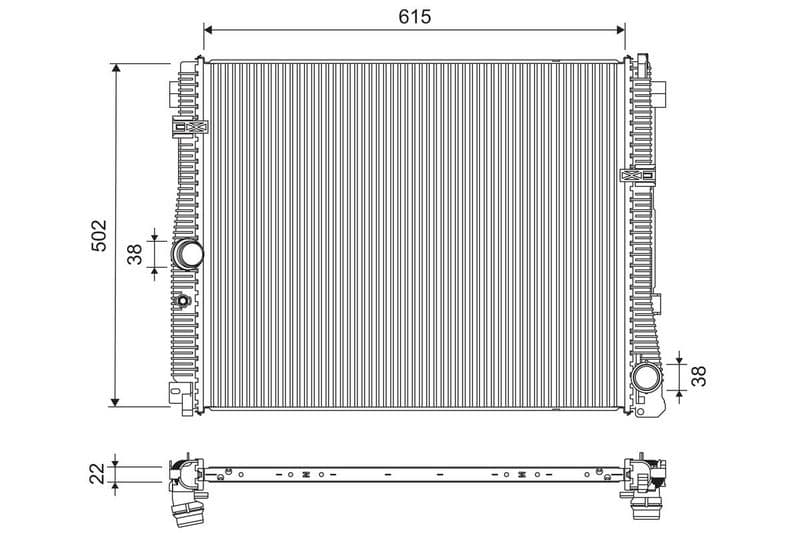 Radiator, racire motor VALEO 701311
