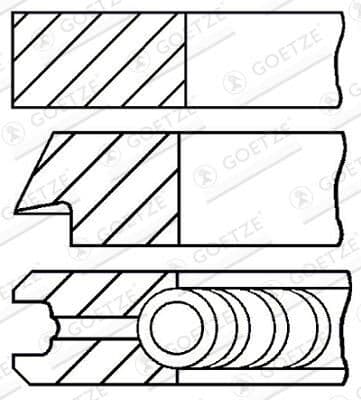 Set segmenti piston GOETZE ENGINE 08-502907-00