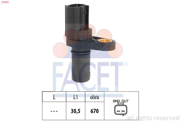Senzor, turație motor FACET Made in Italy - OE Equivalent 9.0635