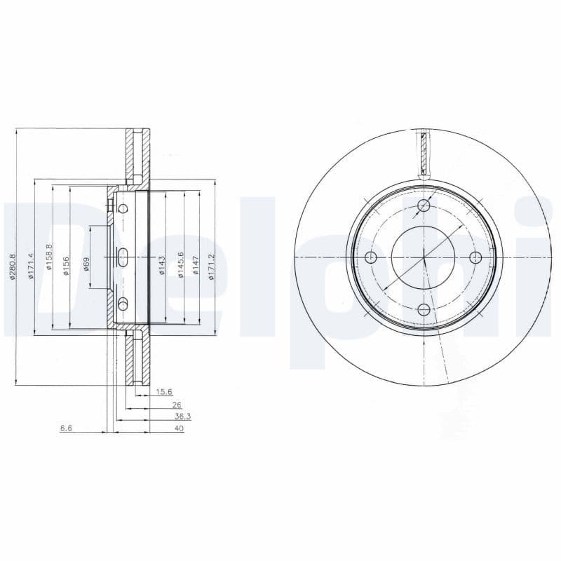Disc frana DELPHI BG4127