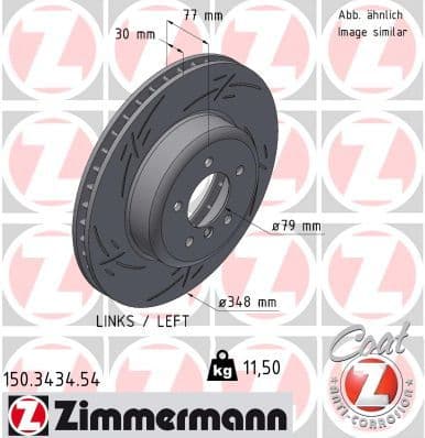 Disc frana ZIMMERMANN BLACK Z 150.3434.54