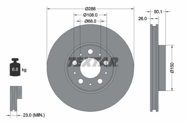 Disc frana TEXTAR PRO 92100503