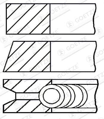 Set segmenti piston GOETZE ENGINE 08-101300-00