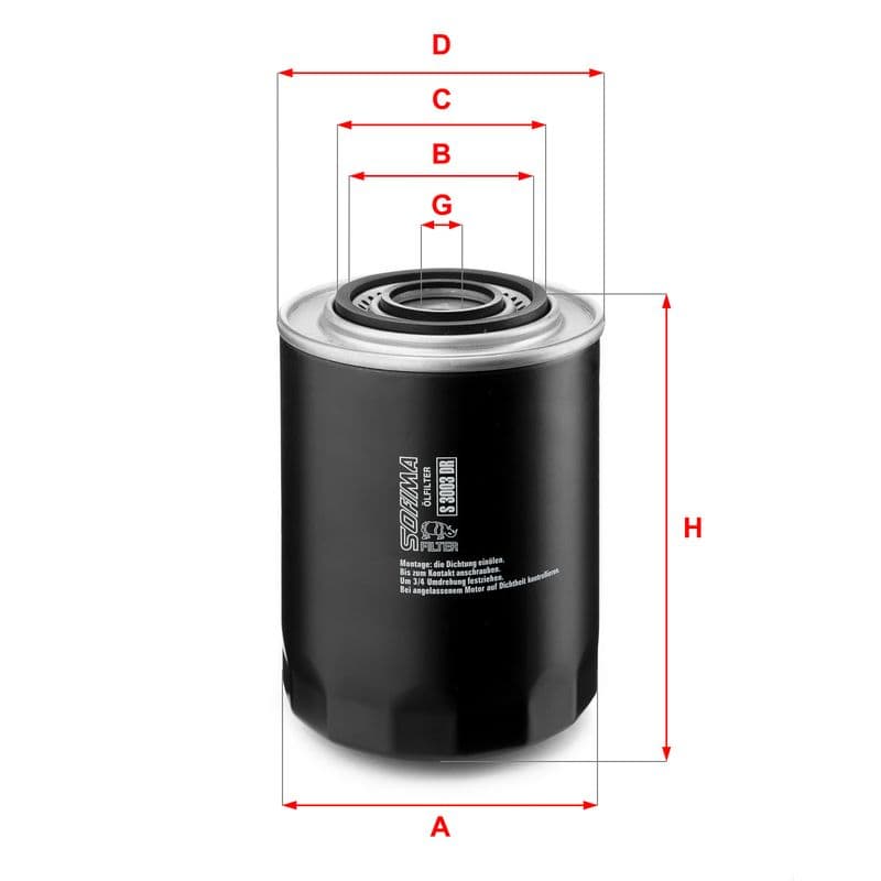 Filtru ulei SOFIMA S 3003 DR
