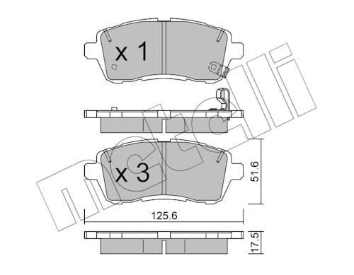 set placute frana,frana disc METELLI 22-0793-0